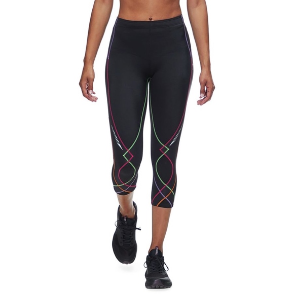 CW-X Womens Muscle Support Performx 3//4 Cropped Compression Tight
